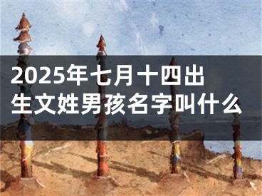 2025年七月十四出生文姓男孩名字叫什么