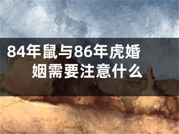 84年鼠与86年虎婚姻需要注意什么