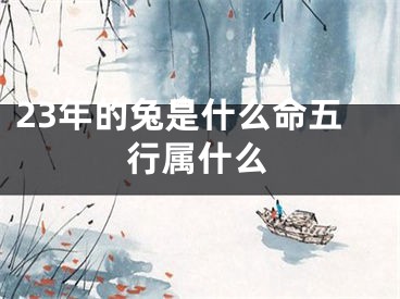 23年的兔是什么命五行属什么