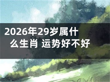 2026年29岁属什么生肖 运势好不好
