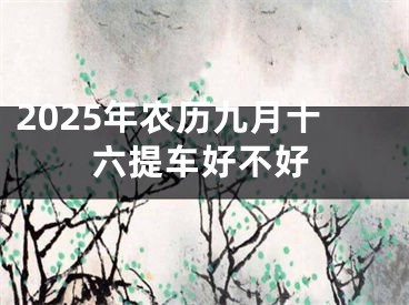 2025年农历九月十六提车好不好