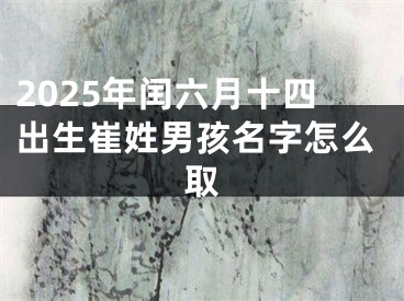 2025年闰六月十四出生崔姓男孩名字怎么取