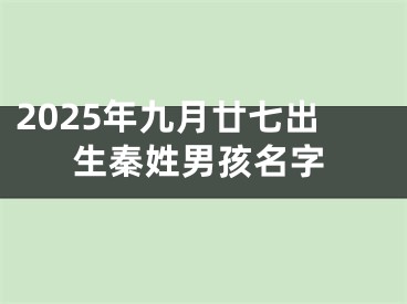 2025年九月廿七出生秦姓男孩名字