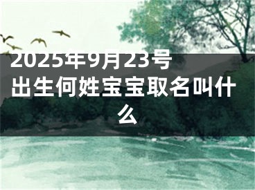 2025年9月23号出生何姓宝宝取名叫什么