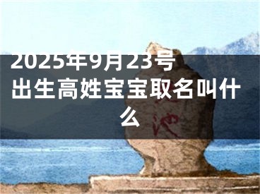 2025年9月23号出生高姓宝宝取名叫什么