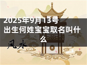 2025年9月13号出生何姓宝宝取名叫什么