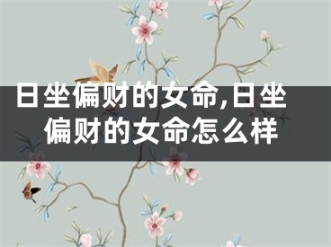 日坐偏财的女命,日坐偏财的女命怎么样