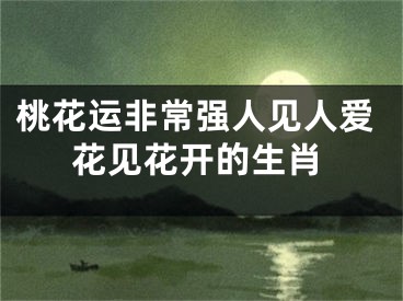 桃花运非常强人见人爱花见花开的生肖