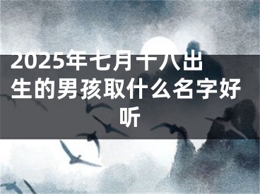 2025年七月十八出生的男孩取什么名字好听