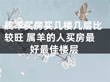 属羊买房买几楼几层比较旺 属羊的人买房最好最佳楼层