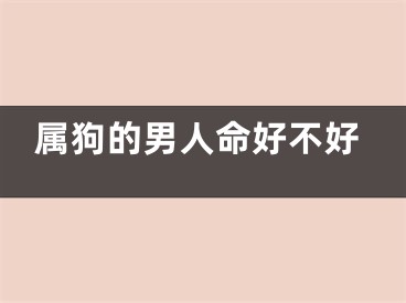 属狗的男人命好不好