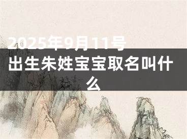 2025年9月11号出生朱姓宝宝取名叫什么