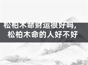 松柏木命财运很好吗,松柏木命的人好不好