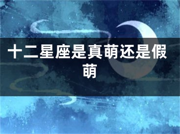 十二星座是真萌还是假萌