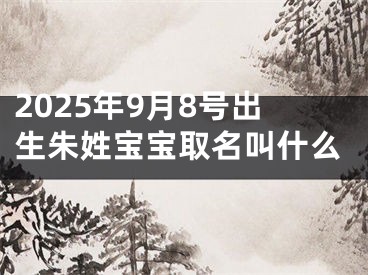 2025年9月8号出生朱姓宝宝取名叫什么