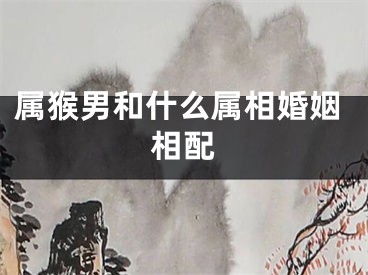 属猴男和什么属相婚姻相配