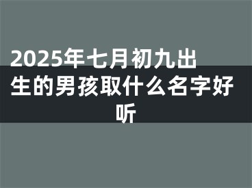 2025年七月初九出生的男孩取什么名字好听