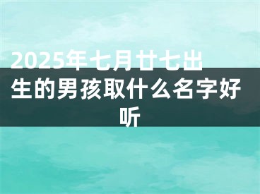 2025年七月廿七出生的男孩取什么名字好听