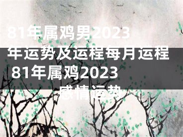 81年属鸡男2023年运势及运程每月运程 81年属鸡2023感情运势