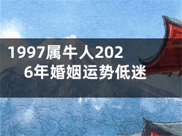 1997属牛人2026年婚姻运势低迷