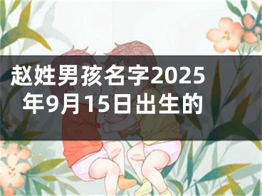 赵姓男孩名字2025年9月15日出生的