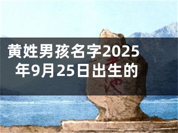 黄姓男孩名字2025年9月25日出生的