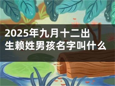 2025年九月十二出生赖姓男孩名字叫什么