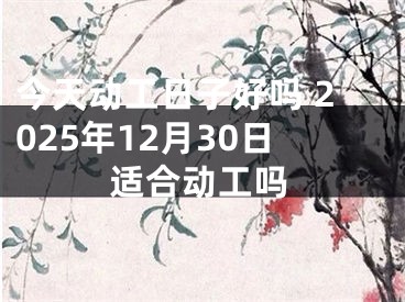 今天动工日子好吗 2025年12月30日适合动工吗