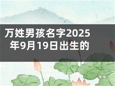 万姓男孩名字2025年9月19日出生的