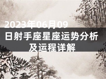 2023年06月09日射手座星座运势分析及运程详解