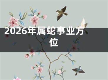 2026年属蛇事业方位