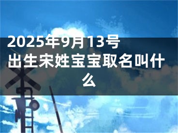 2025年9月13号出生宋姓宝宝取名叫什么