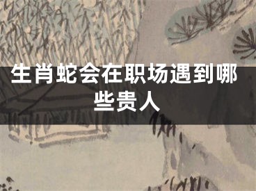 生肖蛇会在职场遇到哪些贵人