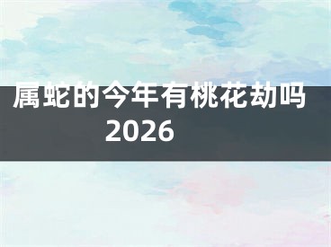 属蛇的今年有桃花劫吗2026