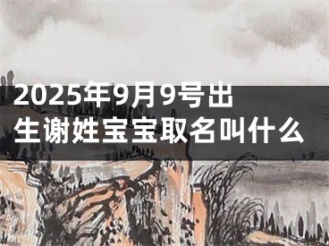 2025年9月9号出生谢姓宝宝取名叫什么