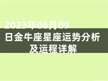 2023年06月09日金牛座星座运势分析及运程详解