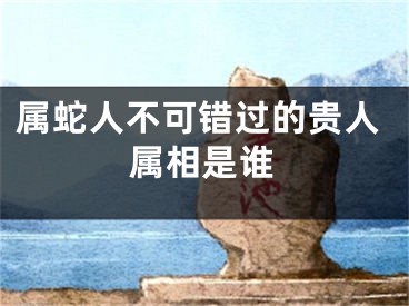 属蛇人不可错过的贵人属相是谁