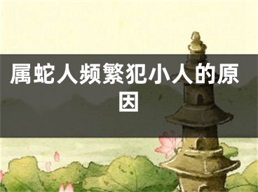 属蛇人频繁犯小人的原因