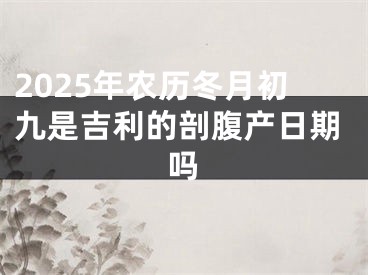 2025年农历冬月初九是吉利的剖腹产日期吗