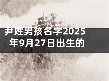 尹姓男孩名字2025年9月27日出生的