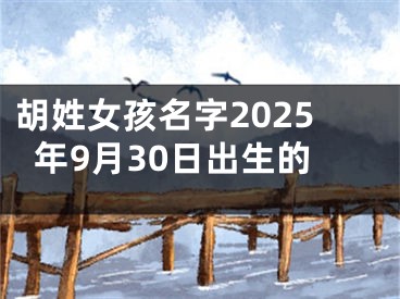 胡姓女孩名字2025年9月30日出生的
