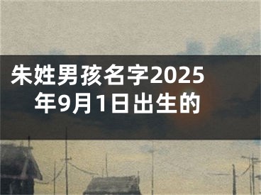 朱姓男孩名字2025年9月1日出生的