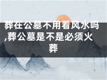 葬在公墓不用看风水吗,葬公墓是不是必须火葬