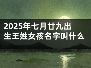 2025年七月廿九出生王姓女孩名字叫什么