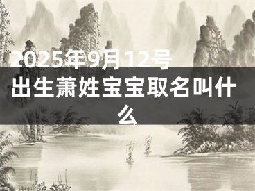 2025年9月12号出生萧姓宝宝取名叫什么