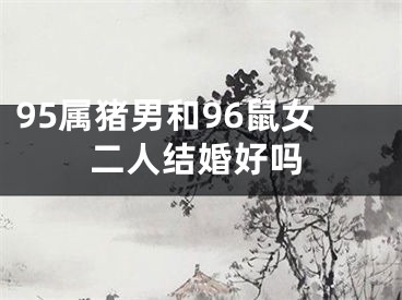 95属猪男和96鼠女二人结婚好吗