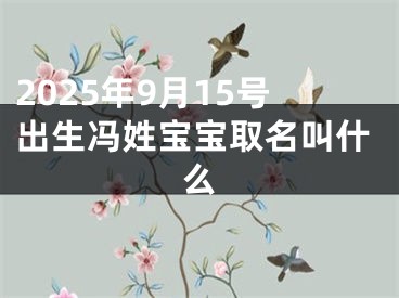 2025年9月15号出生冯姓宝宝取名叫什么