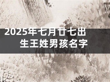 2025年七月廿七出生王姓男孩名字