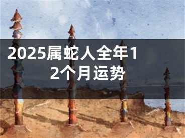 2025属蛇人全年12个月运势