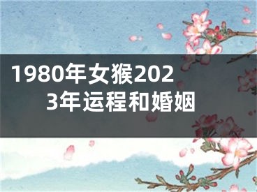 1980年女猴2023年运程和婚姻